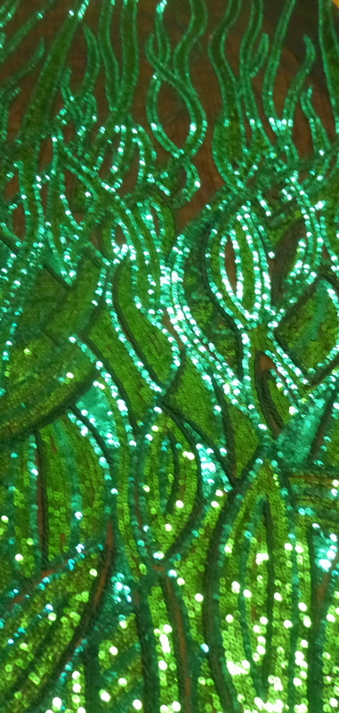 7.Black-Teal-Lime Flame Sequins